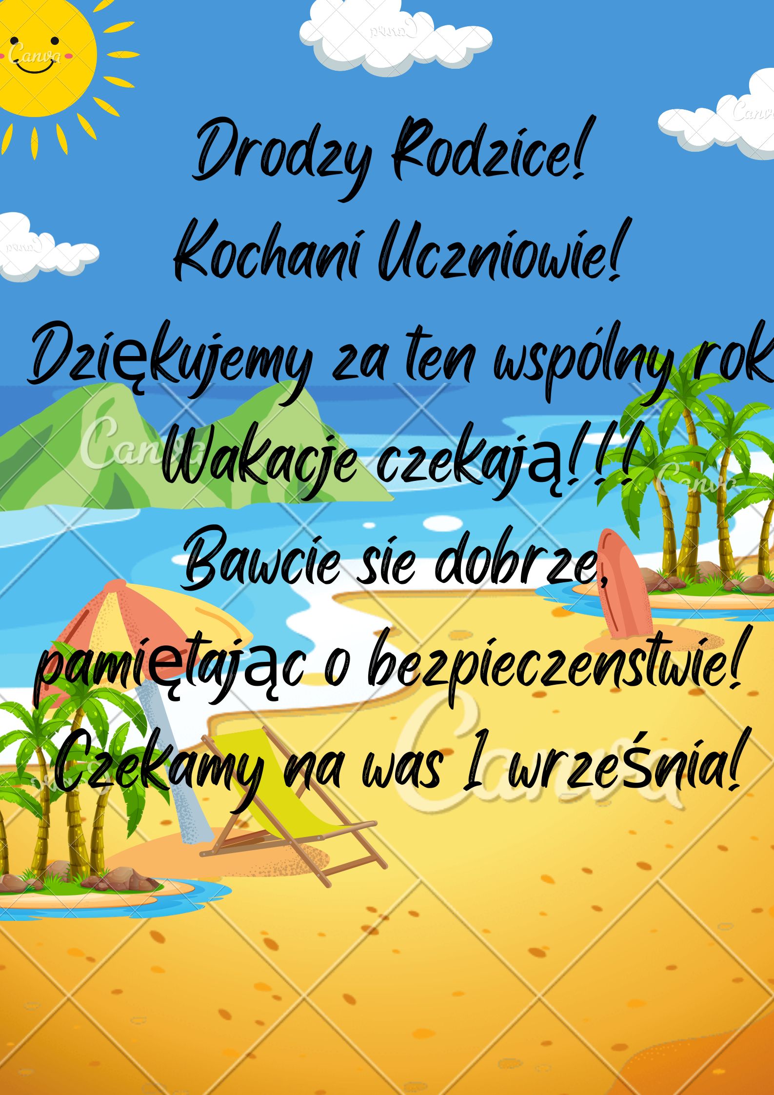Życzenia wakacyjne